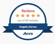 AVVO 5 Star Reviews badge for Angela Zervos
