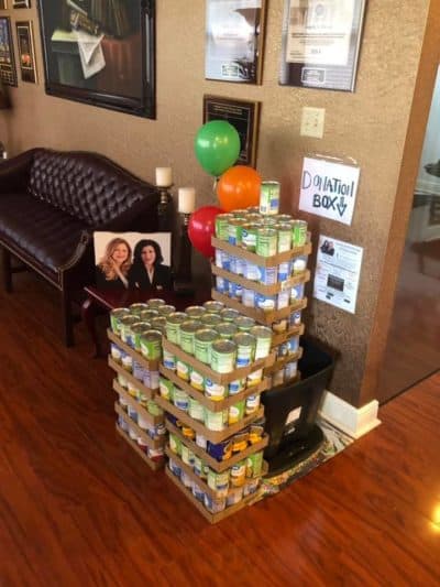 food collection at Zervos and Calta offices