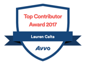 avvo top contributor award 2017 lauren calta