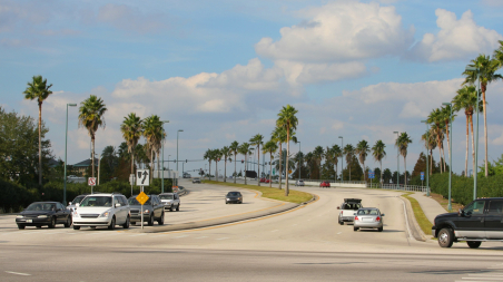 A highway in Tampa Bay, Florida. 