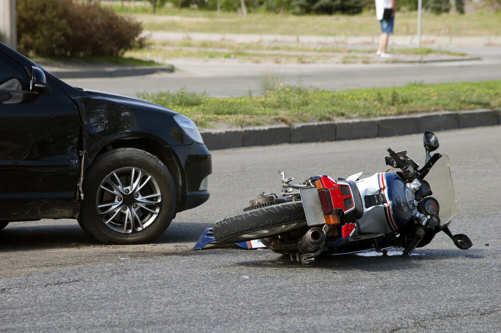 A motorcycle accident in Spring Hill Florida.
