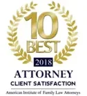 10 Best Attorney 2018 Client Satisfaction award